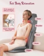 THERAZZAGGE Shiatsu Neck Back Massager with Heat,Massage Chair Full Body with Compression