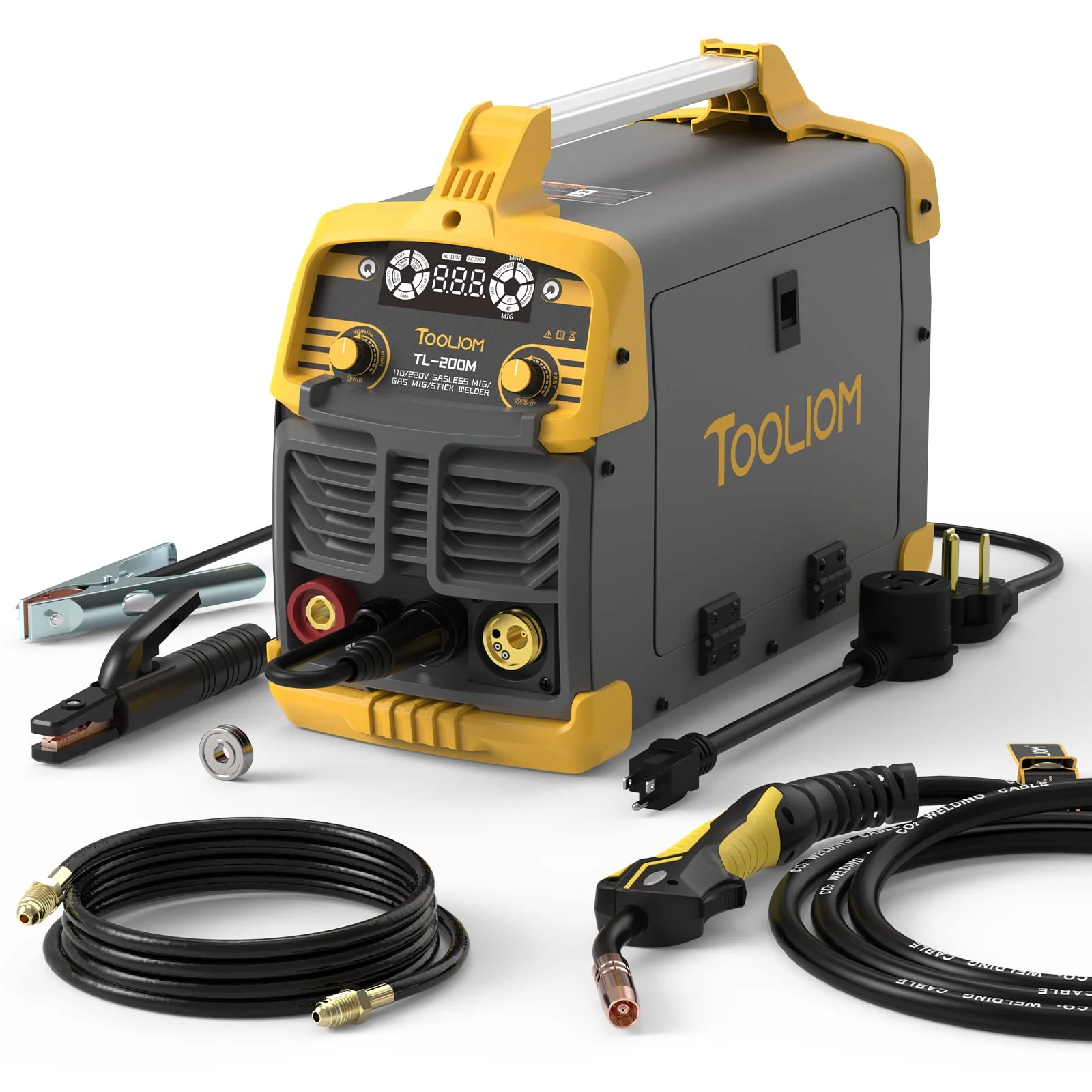 TOOLIOM 200M 3 in 1 Flux MIG Welder 110 / 220V Dual Voltage TOOLIOM 200M 3 in 1 Flux MIG Welder 110 / 220V Dual Voltage
