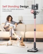 Vexilar Cordless Vacuum Cleaner for Home - 25Kpa Stick Vacuum with Self Standing Design