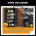 Greenvelly 72?? Black Storage Cabinet with Doors