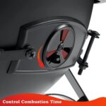 SINGLYFIRE Patio Backyard Wooden Fire Pit with Chiminea Cover Rust-Free Iron