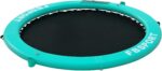 Inflatable Dock Floating Platform,8ft Inflatable Water Hammock Floating Deck for Lake W/Cupholder,Round Floating Ring Float Ring,Pool Float Raft Lounger Island Platform Pad