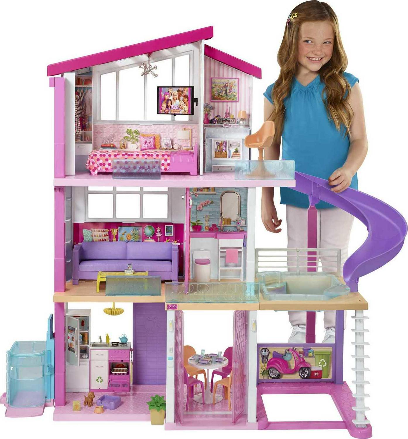 Barbie Dreamhouse Dollhouse With 70+ Accessories,Working Elevator,Lights and Sounds Barbie Dreamhouse Dollhouse With 70+ Accessories,Working Elevator,Lights and Sounds
