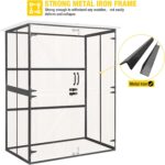 Aivituvin with Strong Metal Frame Garden Tool Shed Storage House Cabinet with Adjustable Shelfs