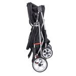 Foldable Pet Stroller,Cat/Dog Stroller with 4 Wheel,Pet Travel Carrier Strolling Cart with Storage Basket,Cup Holder,Black