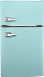 3.1 Cu. ft. Retro Mini Fridge with Top Freezer ÿ Cool Mint