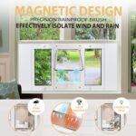 Petoasis Pet Door for Window,Adjustable Width,Four Locking Mechanisms