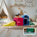 Piece PU Leather Toddler Climbing Toys Indoor,Foam Climbing Blocks for Toddlers 1-3,Soft Play Climbing for Toddlers,Climb and Crawl Foam Playset (PU Waterproof)