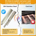 Fenluqi 4-Set Heavy Duty Cast Stainless Steel Grill Burners