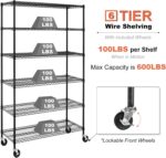 YYkokocat Capacity Heavy Duty Storage Shelves Commercial Wire Shelving Unit and Storage Adjustable