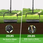 Seeutek 18 Inch Rolling Lawn Aerator 46in Handle,Manual Aerator Lawn Tool