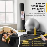 CAMBIVO Large Exercise Mats with 2 Storage Straps and 1 Storage Bag