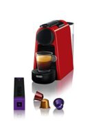 Nespresso Essenza Mini Original Espresso Machine Bundle with Aeroccino Milk Frother by De'Longhi,Red