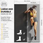 CAMBIVO Large Exercise Mats with 2 Storage Straps and 1 Storage Bag