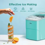 Smart Countertop Ice Maker,Compact Wi-Fi Ice Maker with App Control,9 Cubes in 6 Mins,26 lbs per Day