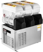 Slushy Machine 15L x 3 Tank 110V Margarita Maker Frozen Drink Machine Commercial Smoothie Maker Slushy Making Machine Suitable for Commercial Use