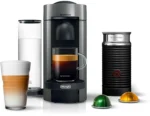 Nespresso Vertuo Plus Coffee and Espresso Maker by De’Longhi, Grey with Aeroccino Milk Frother