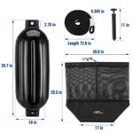 Affordura Boat Fender 4 Pack Boat Bumpers Fenders with 4 Ropes,Boat Bumpers for Pontoon