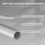 Giraffe Tools Electric Wall Mount Power Washer with 100FT Retractable Pressure Hoses