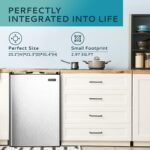 Upright freezer,3.0 Cubic Feet,Single Door Compact Mini Freezer with Reversible Stainless Steel Door,Small freezer for Home/Dorms/Apartment/Office (Silver)