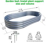 COATTOA Galvanized Raised Garden Bed,Raised Garden Boxes,2 Pcs