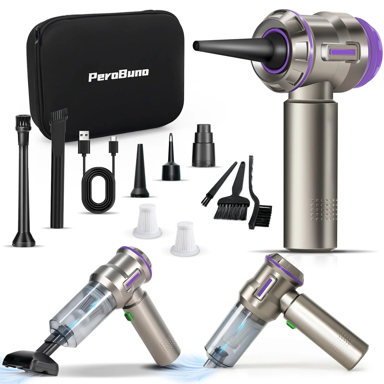 PeroBuno Air Duster for PC, 200000RPM Compressed Air Blower PeroBuno Air Duster for PC, 200000RPM Compressed Air Blower