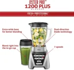 Oster Blender | Pro 1200 with Glass Jar,24-Ounce Smoothie Cup,Brushed Nickel