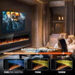 Eueiriup Recessed and Wall Mounted Fire with Remote Control