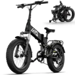 TST Electric Bike,4.0 Fat Tire Foldable Ebike,48V 13Ah Battery,750W Electric Commuter Bicycle with LCD,20" One-Step Folding Electric City Bike for Men Women,Black