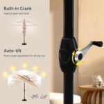 PHI VILLA 10ft Patio Umbrellas with 8 Sturdy Ribs and 1.5" Umbrellla Pole