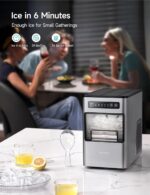 HiCOZY Ice Maker Countertop,Ice in 6 Mins with Self-Cleaning