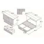 BOWERY HILL Queen Murphy Bed Chest with Charging Station and Folding Mattress in White