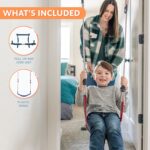 6 Piece Indoor Doorway Gym Set for Kids ÿ Indoor Swing for Kids Includes Kids Swing Chair,Rings,Hanging Trapeze,Ladder,Swinging Rope & Pullup Bar