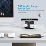 Jgstkcity Pop Up Outlet with 15W Wireless Charger,4 Outlets 15A,Splash Resistant