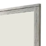 Wall Mirror with Rectangular Frame and Molded Details,Gray By Casagear Home
