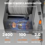 Giraffe Tools Electric Wall Mount Power Washer with 100FT Retractable Pressure Hoses