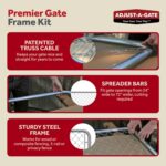 Adjust-A-Gate Chain Link Fence Walk-Through Gate Kit,Metal Fencing Gate
