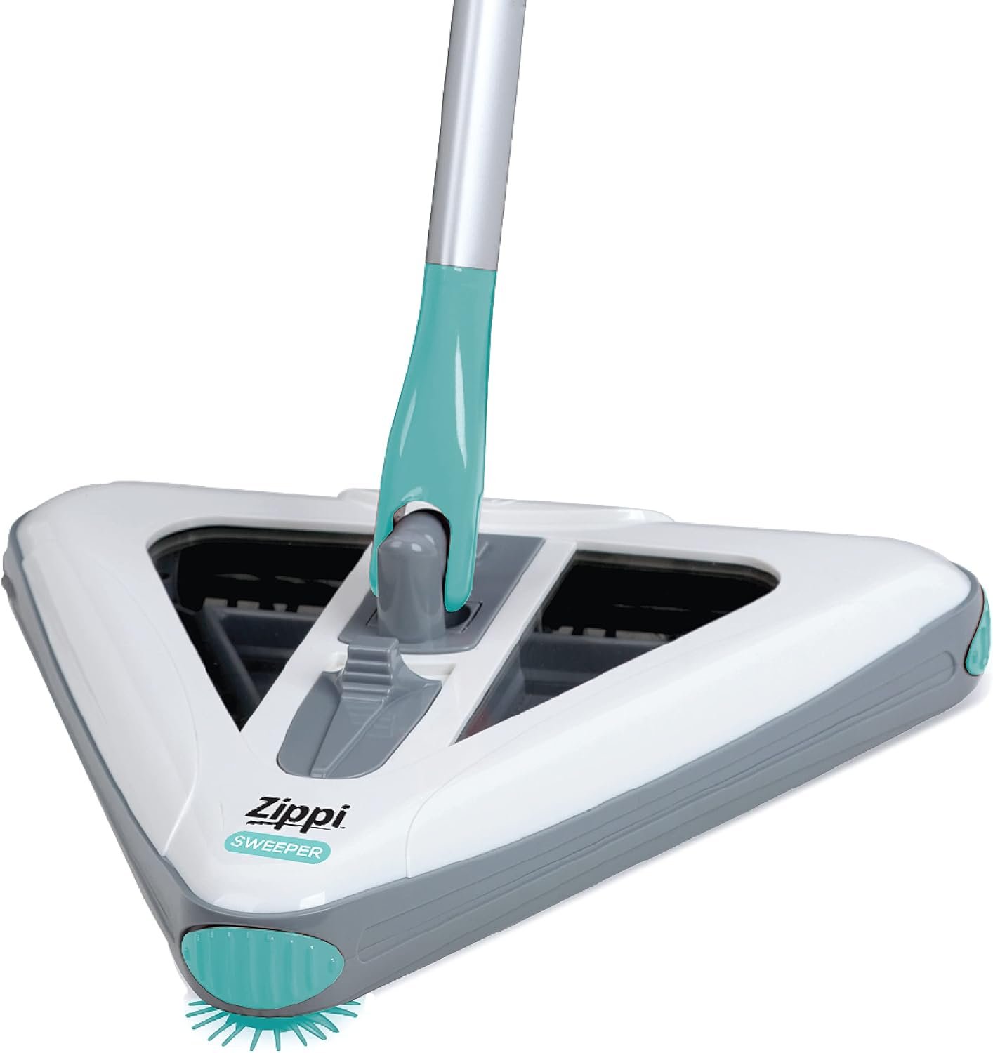 Zippi Sweeper Max- Powerful and Lightweight Sweeper Perfect for Carpet Hardwood and Tile Triangular Design Allows for Sweeping in Corners 1000 mAh Rechargeable Battery Zippi Sweeper Max- Powerful and Lightweight Sweeper Perfect for Carpet Hardwood and Tile Triangular Design Allows for Sweeping in Corners 1000 mAh Rechargeable Battery