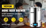 VEVOR Electric Brewing System 9.2 Gal/35 L Brewing Pot All-in-One Home Beer Brewer w/Pump - 9.6Gal