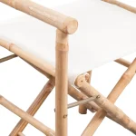 2 Folding Bamboo Director's Chairs