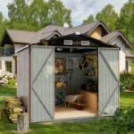Aoxun 6.4x4 FT Outdoor Storage Shed for Tool,Garden