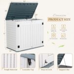 Greesum Outdoor Horizontal Resin Storage Sheds Weather Resistant Resin Tool Shed