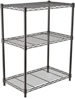 3-Shelf Adjustable,Heavy Duty Storage Shelving Unit (250 lbs loading capacity per shelf),Steel Organizer Wire Rack
