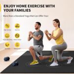 CAMBIVO Large Exercise Mats with 2 Storage Straps and 1 Storage Bag