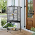 Yaheetech Wrought Iron Standing Large Parrot Parakeet Flight Bird Cage
