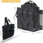 OutWurx Water Resistant Rear Rack Bags with Detachable Inner Grocery Bag & Folding Basket