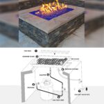 GRISUN Drop-in Fire Pit Kit 30 x 10 Inch,H-Shape Burner with Pan