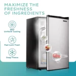 EUHOMY 3.0 Cubic Feet Single Door Compact Mini Upright Freezer