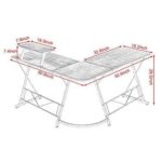 Mr IRONSTONE LShaped Desk 508?? Computer Corner Desk,Home Gaming Desk,Office Writing Workstation with Large Monitor Stand,SpaceSaving,Easy to Assemble,Black