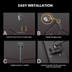 CRUA 24" 180Hz Curved Gaming Monitor - FHD 1080P Frameless Computer Monitor,AMD Freesync,Low Motion Blur,Dp&Hdmi Port,Black